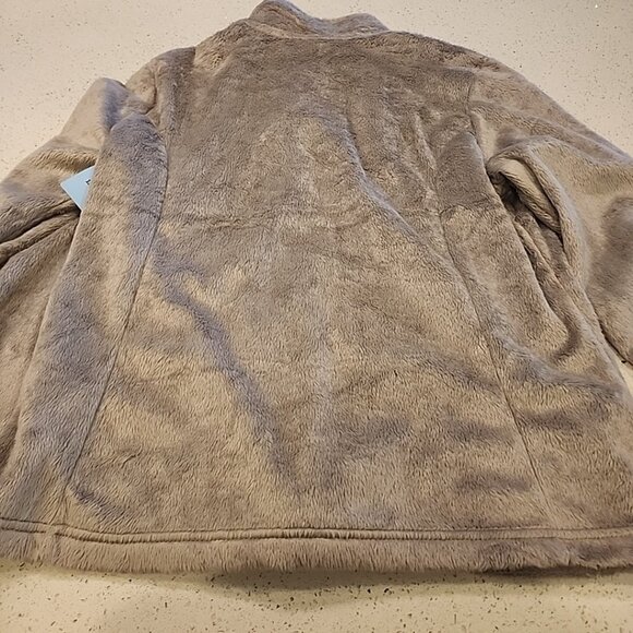 NWT Women's Free Country Butter Pile Jacket Size Large Gray Zipper Pocket Fleece - Picture 8 of 9